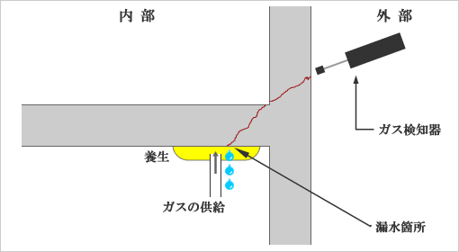 ガス封入法の概念図